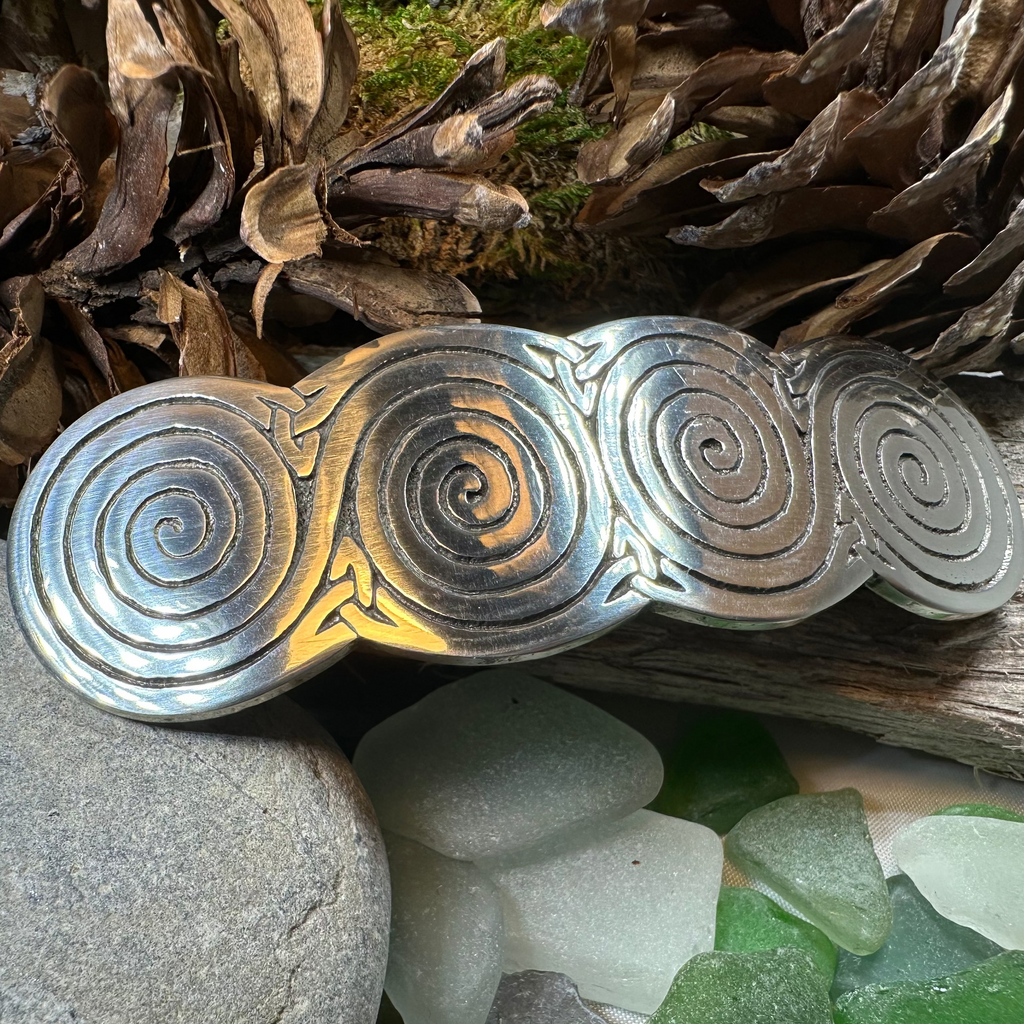 Newgrange Celtic Spiral Hair Clip for Women | Hair Clip | Wiccan Center