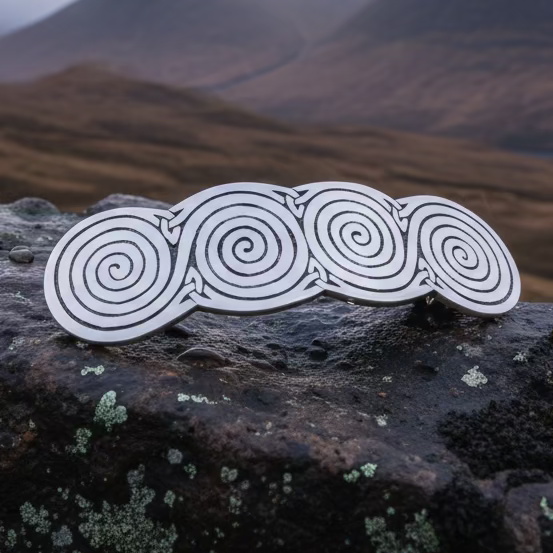 Newgrange Celtic Spiral Hair Clip for Women | Hair Clip | Wiccan Center