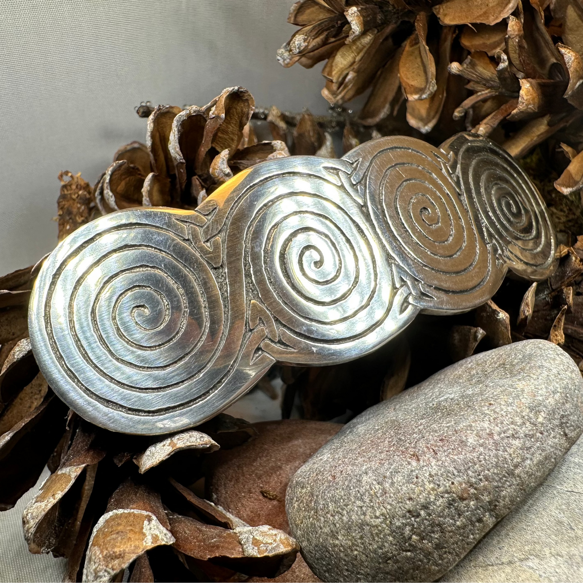 Newgrange Celtic Spiral Hair Clip for Women | Hair Clip | Wiccan Center