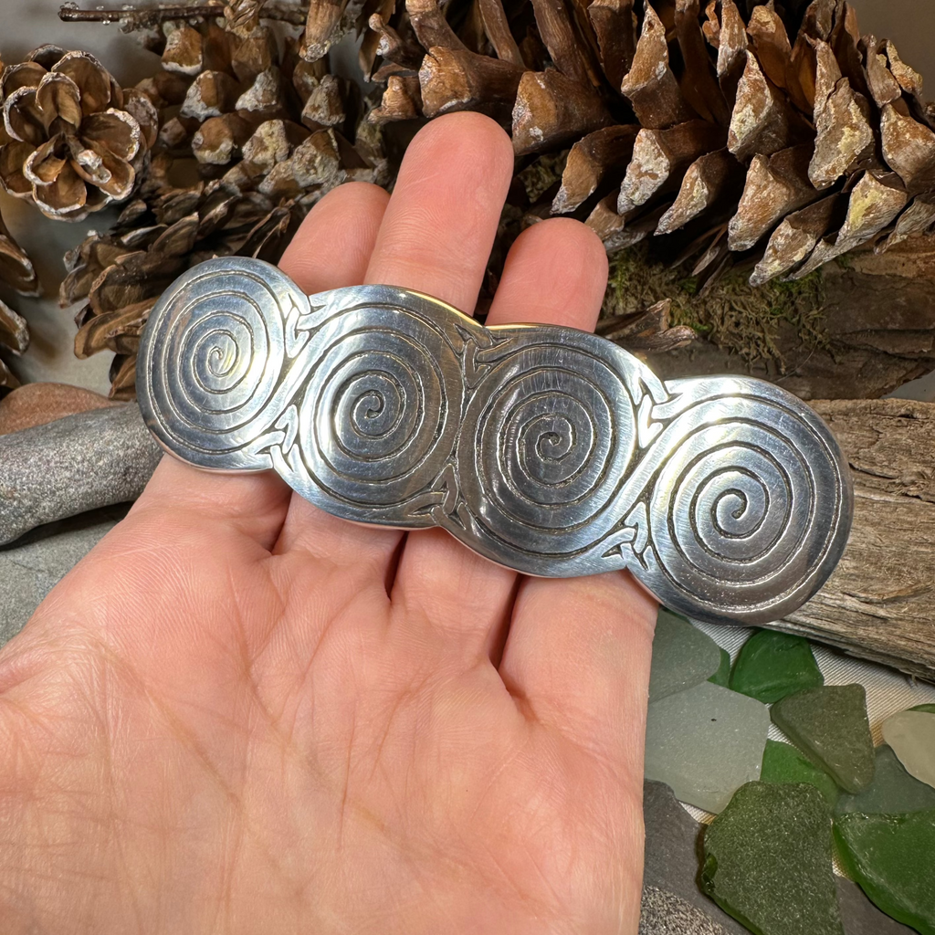 Newgrange Celtic Spiral Hair Clip for Women | Hair Clip | Wiccan Center