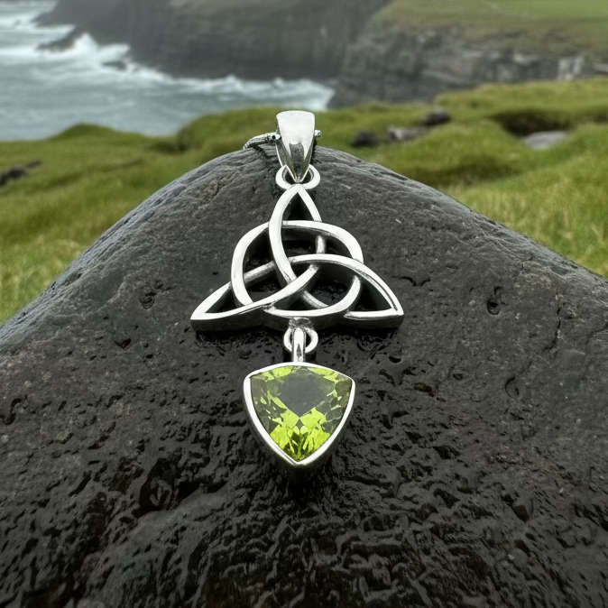 Enchanted Celtic Trinity Knot Necklace in Sterling Silver | Pendant | Wiccan Center