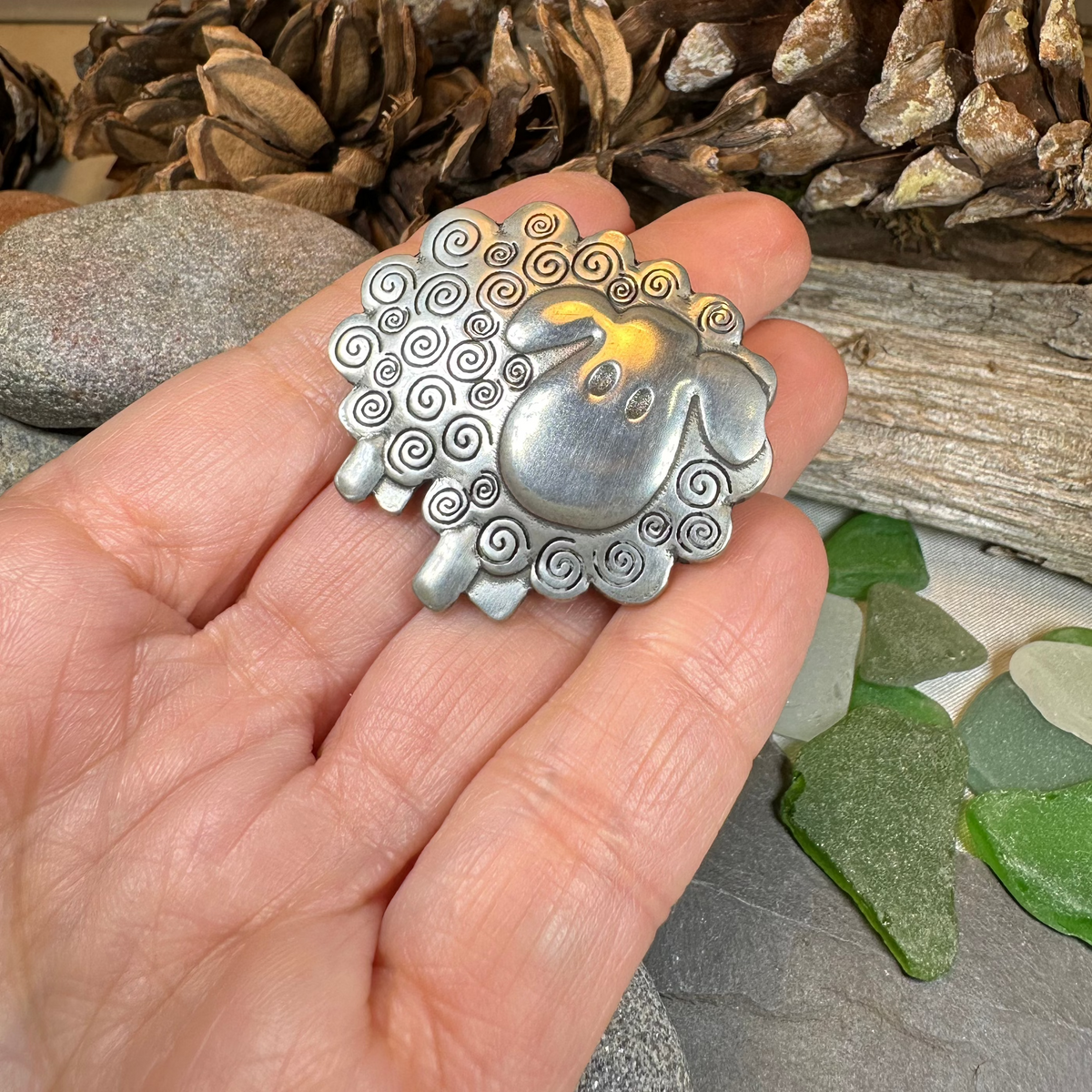 Wooly Sheep Brooch