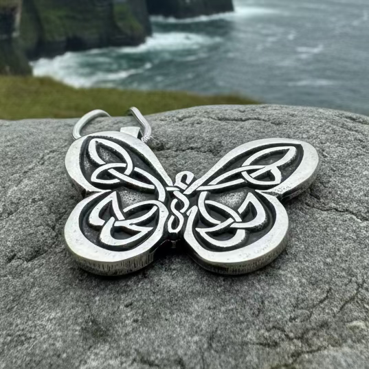 Celtic Butterfly Pewter Necklace - Handmade in the U.S.A. | Pendant | Wiccan Center