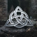 Large Celtic Triquetra Tartan Pin - Handmade in Scotland | Brooch | Wiccan Center