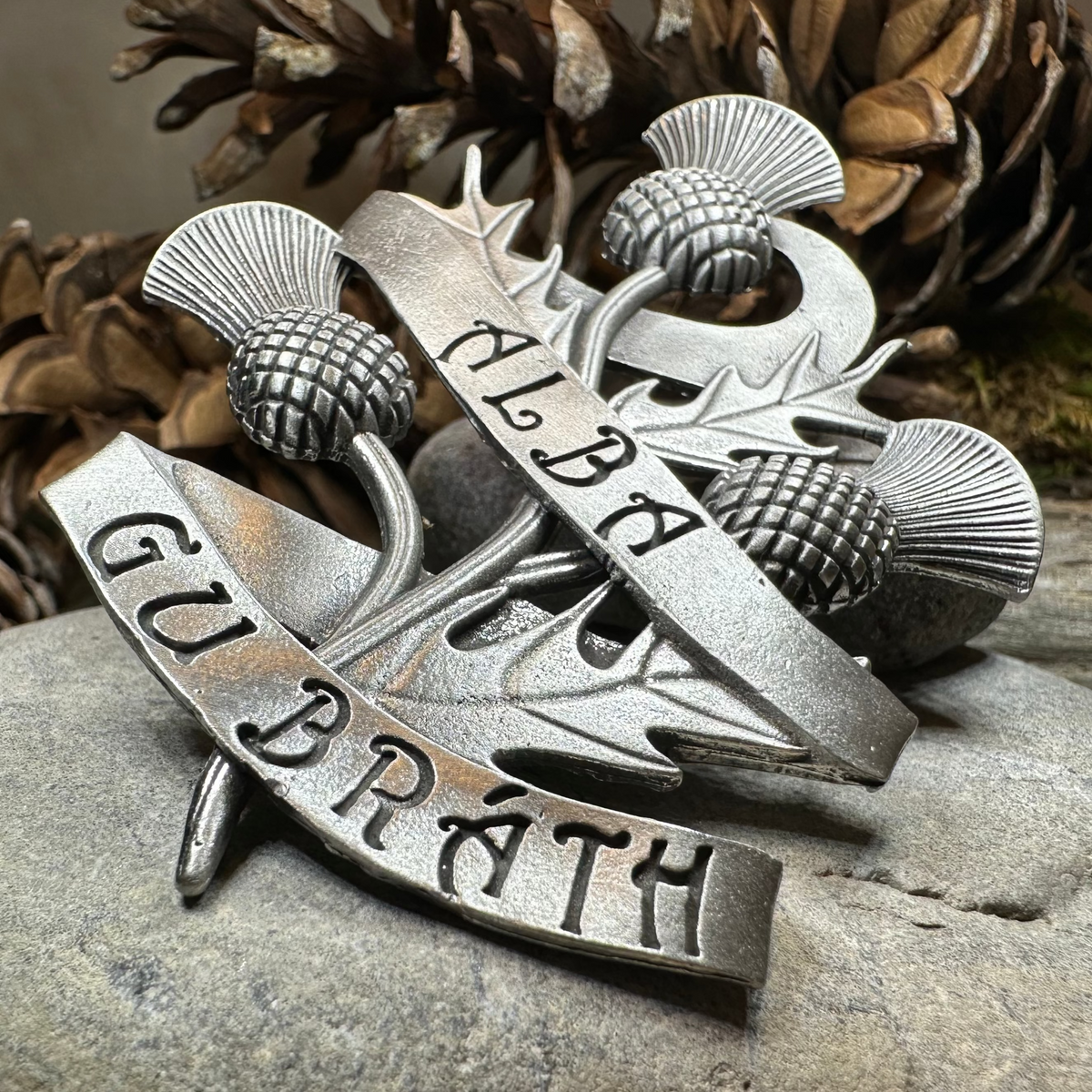 Alba Gu Brath Thistle Kilt Pin - Handmade in Scotland | Brooch | Wiccan Center