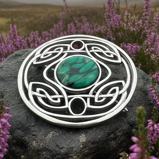 Heathergems Celtic Knot Brooch - Classic Scottish Jewelry | Brooch | Wiccan Center