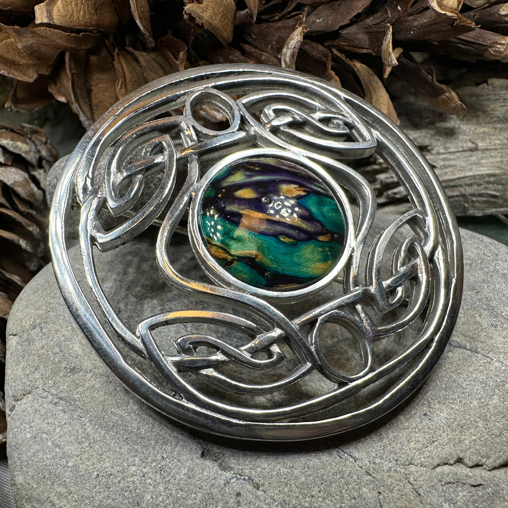 Heathergems Celtic Knot Brooch - Classic Scottish Jewelry | Brooch | Wiccan Center