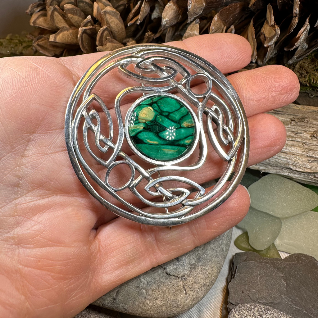 Heathergems Celtic Knot Brooch - Classic Scottish Jewelry | Brooch | Wiccan Center