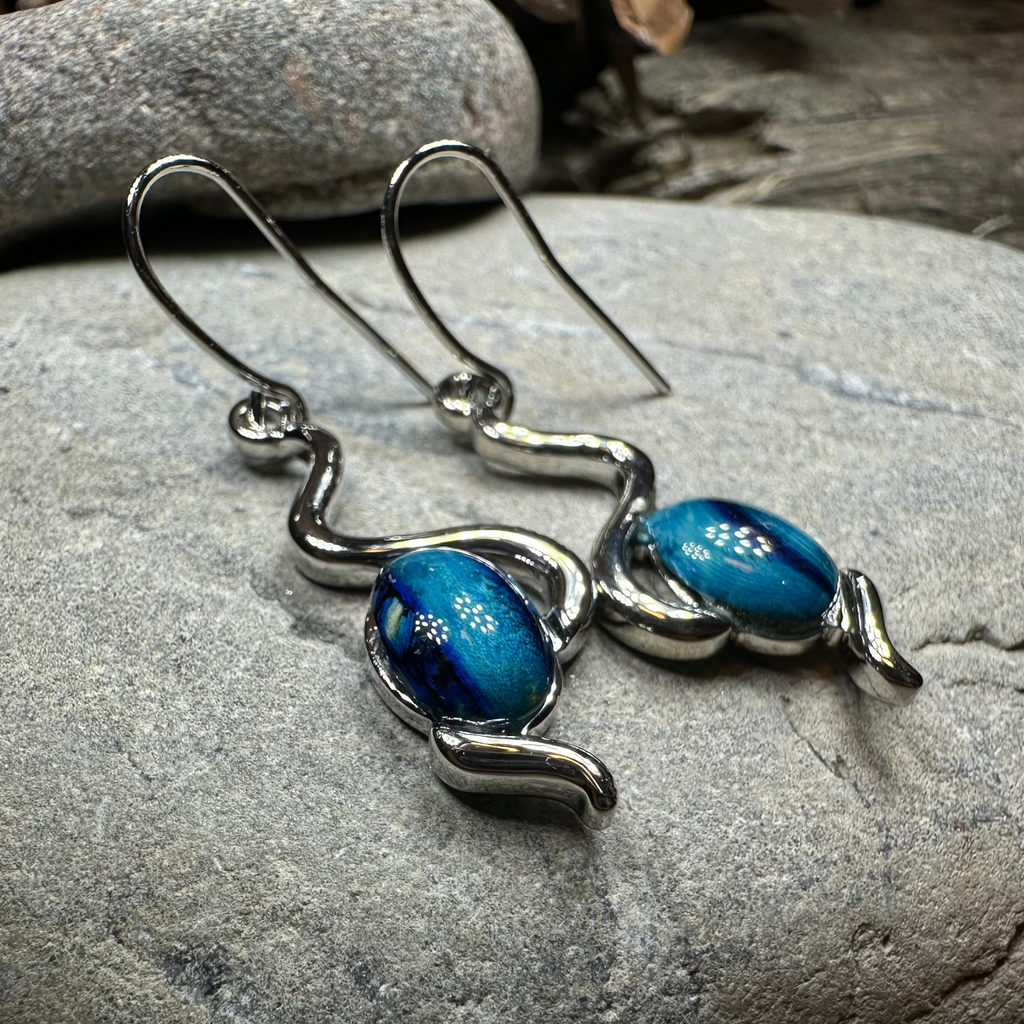 Heathergems Celtic Wiggle Earrings - Handmade in Scotland | Dangle Earrings | Wiccan Center