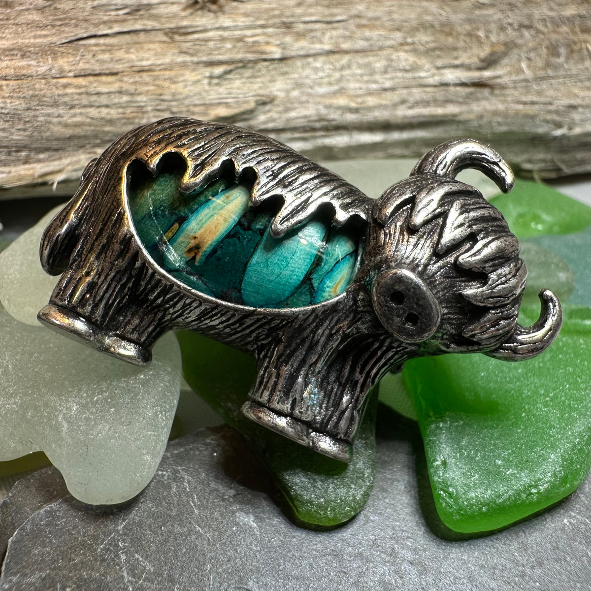 Heathergems Highland Cow Brooch - Handmade in Scotland | Brooch | Wiccan Center