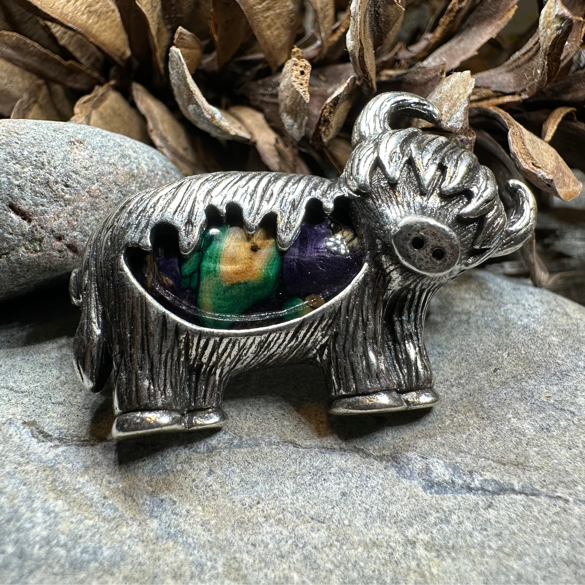 Heathergems Highland Cow Brooch - Handmade in Scotland | Brooch | Wiccan Center