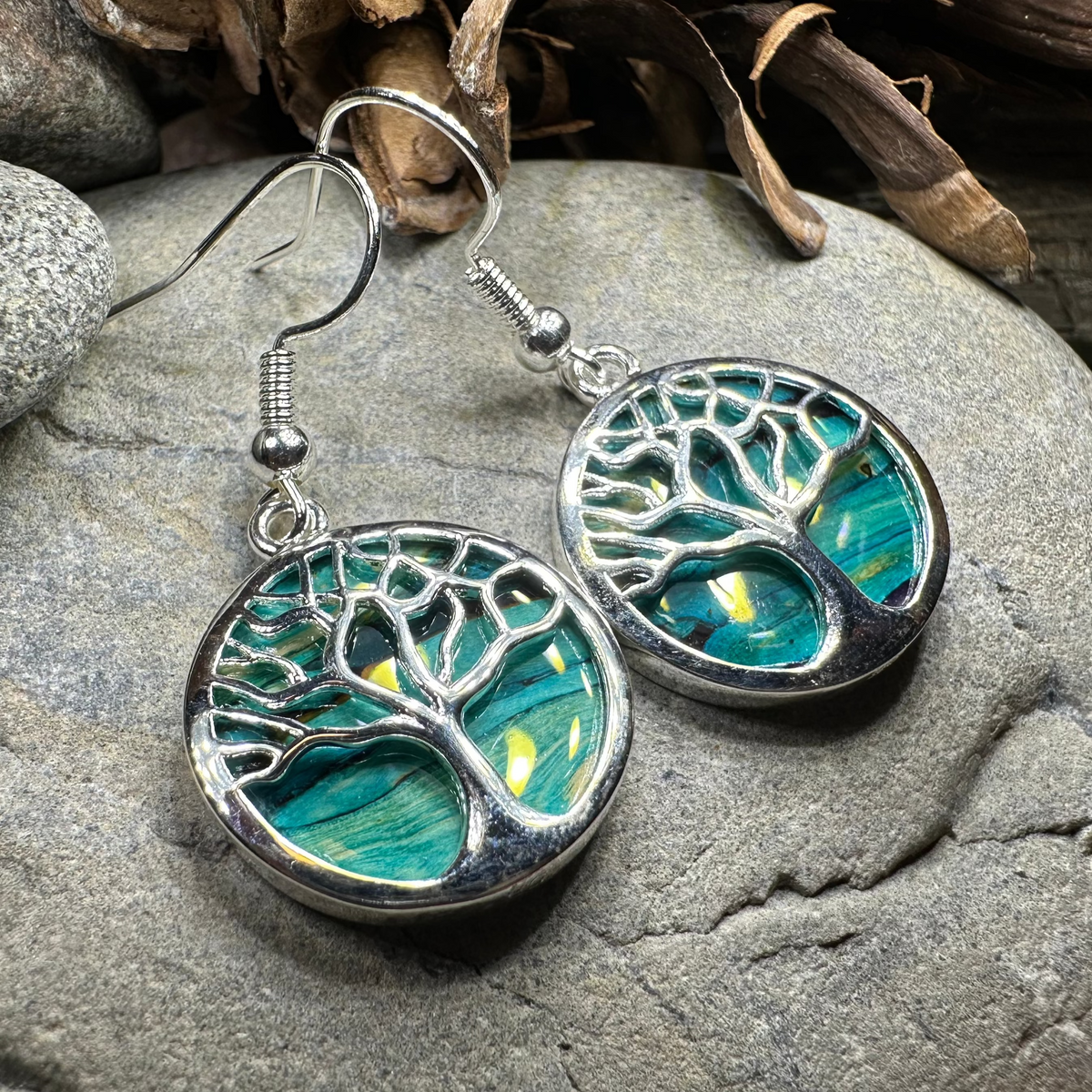 Heathergems Tree of Life Earrings from Scotland | Dangle Earrings | Wiccan Center