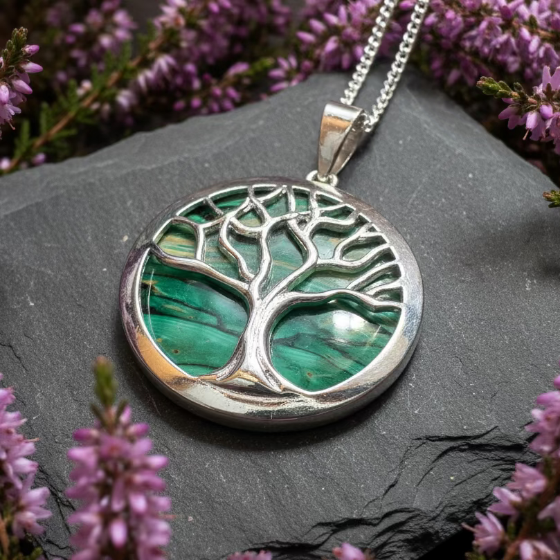 Heathergems Scottish Tree of Life Necklace - Handmade in Scotland | Pendant | Wiccan Center