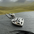 Petite Celtic Heart Necklace in Sterling Silver | Pendant | Wiccan Center