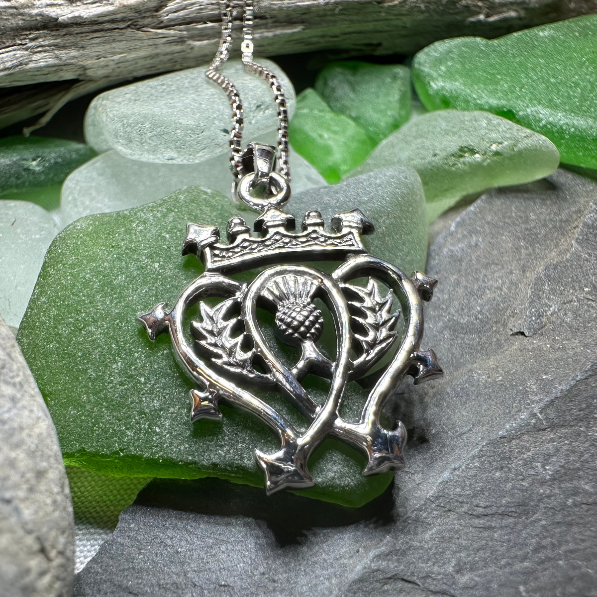 Mhairi Scottish Luckenbooth Necklace in Sterling Silver | Pendant | Wiccan Center