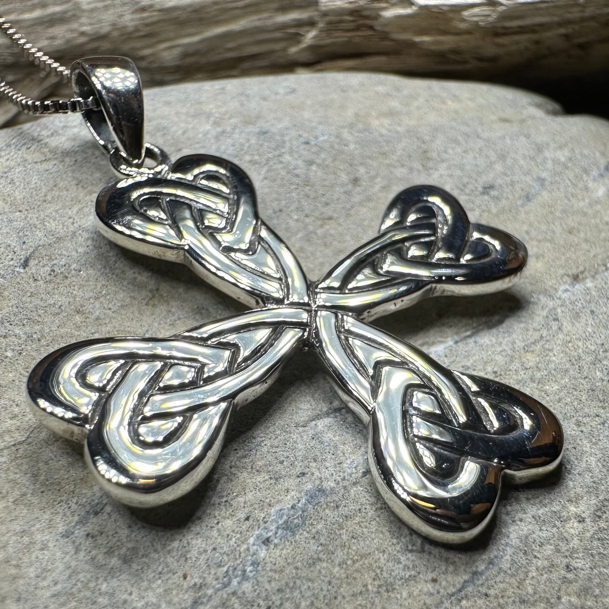 Ethereal Celtic Cross Necklace in Sterling Silver | Pendant | Wiccan Center