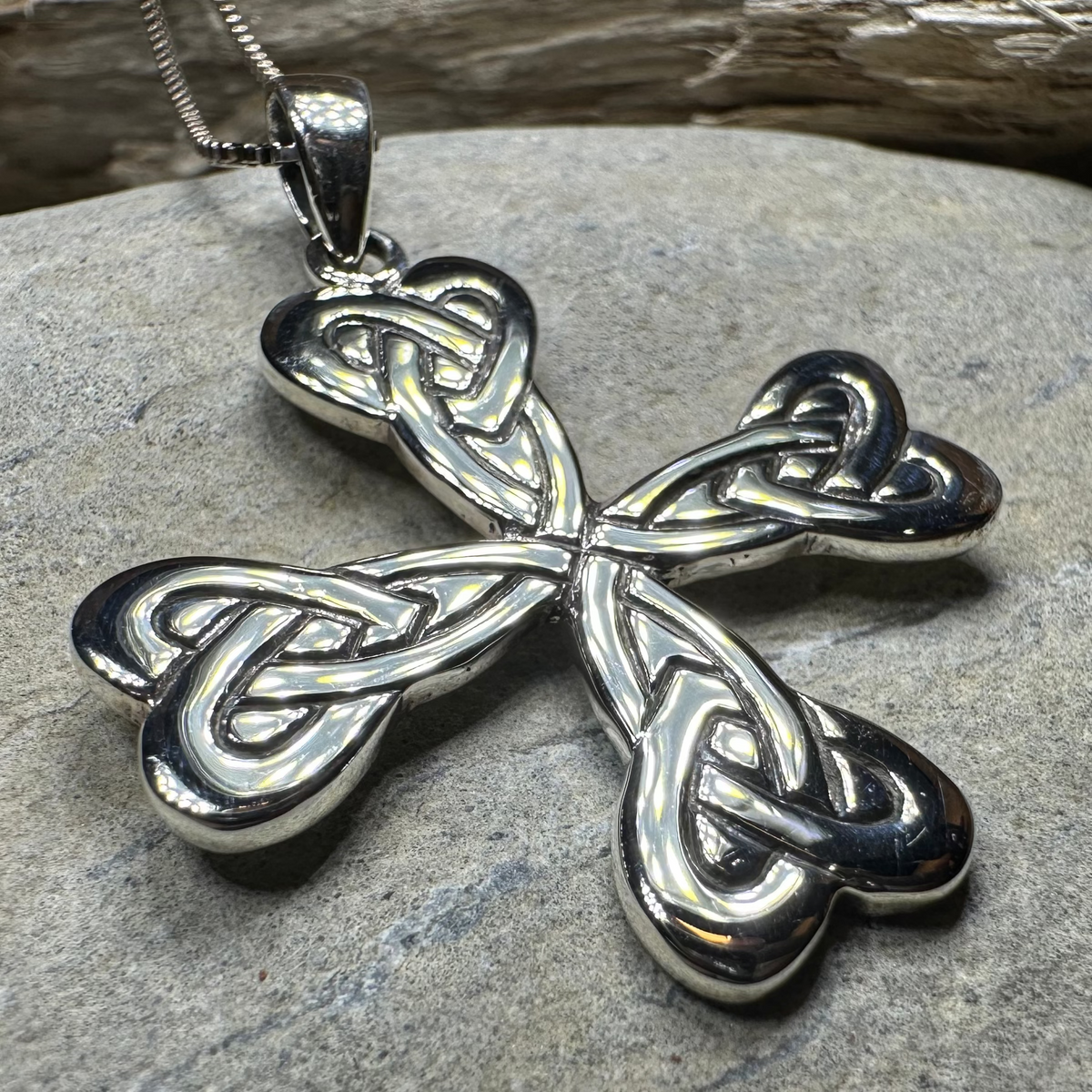 Ethereal Celtic Cross Necklace in Sterling Silver