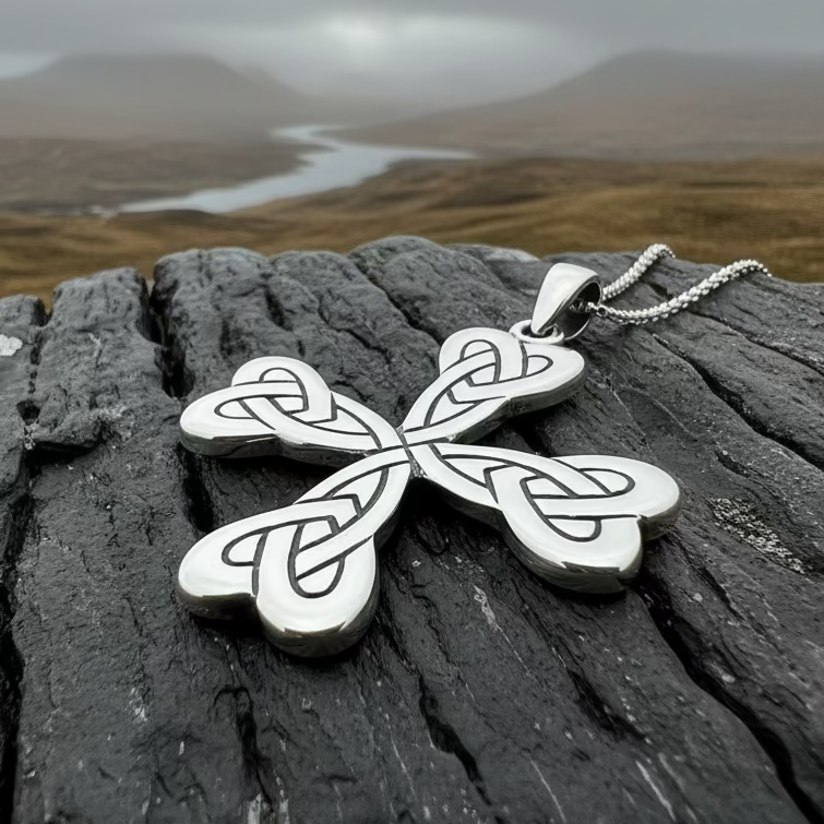Ethereal Celtic Cross Necklace in Sterling Silver | Pendant | Wiccan Center