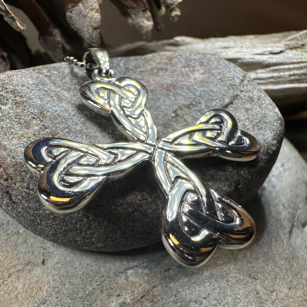Ethereal Celtic Cross Necklace in Sterling Silver | Pendant | Wiccan Center