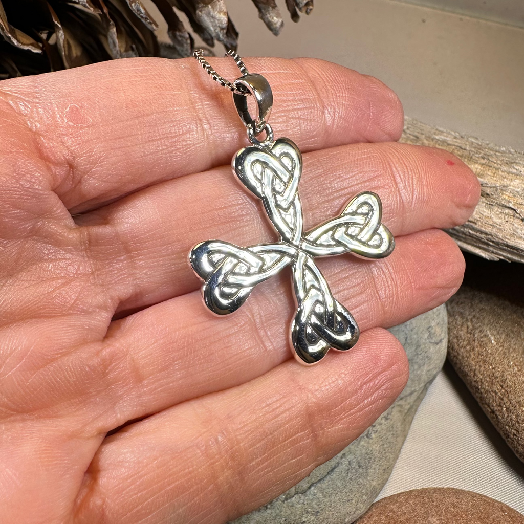 Ethereal Celtic Cross Necklace in Sterling Silver | Pendant | Wiccan Center