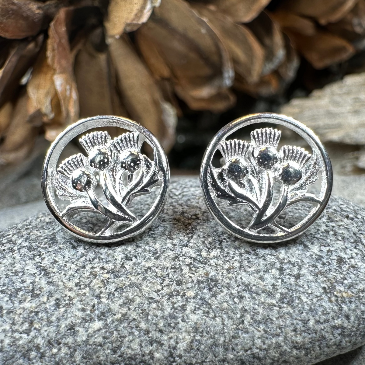 Dolina Thistle Stud Earrings | Post Earrings | Wiccan Center