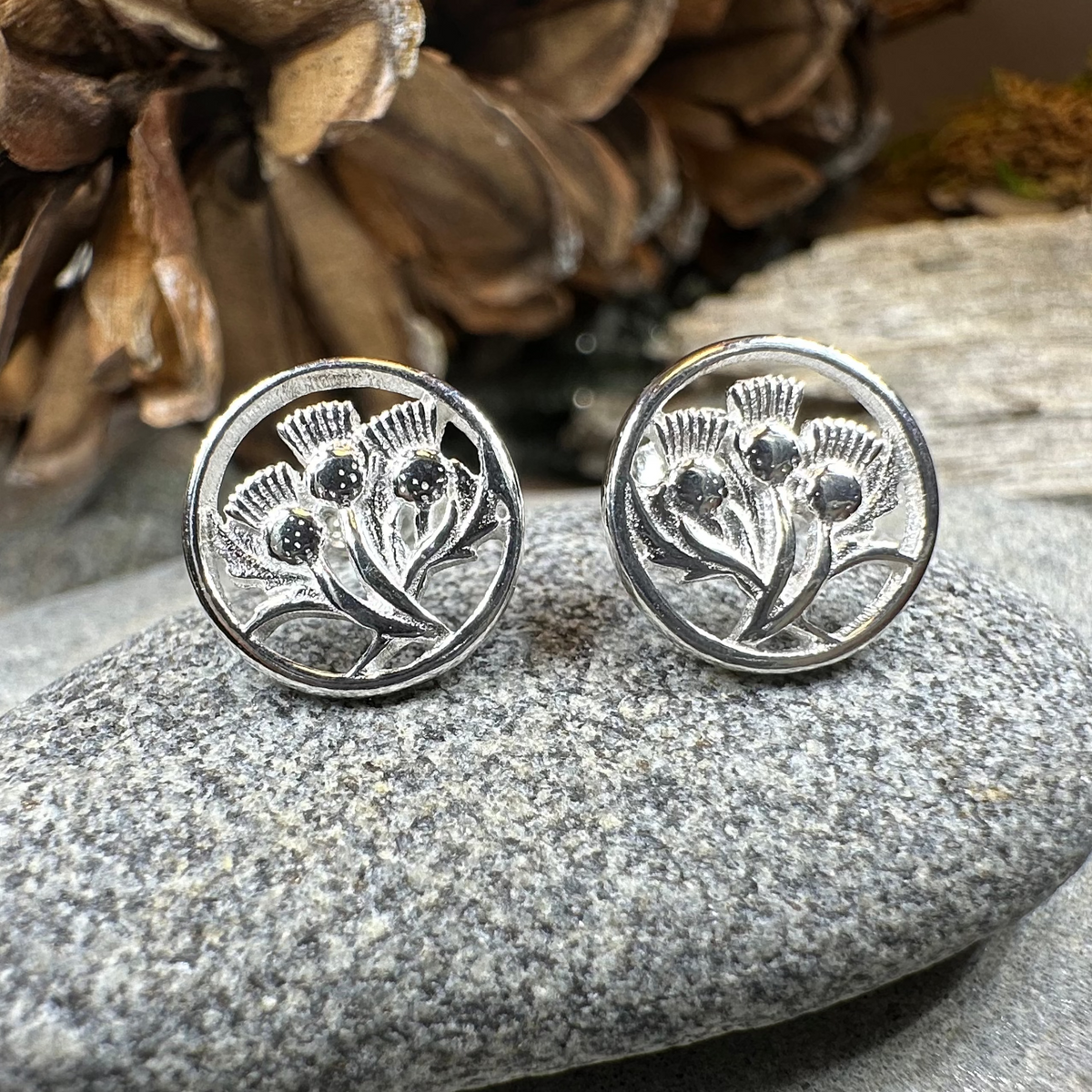 Dolina Thistle Stud Earrings | Post Earrings | Wiccan Center