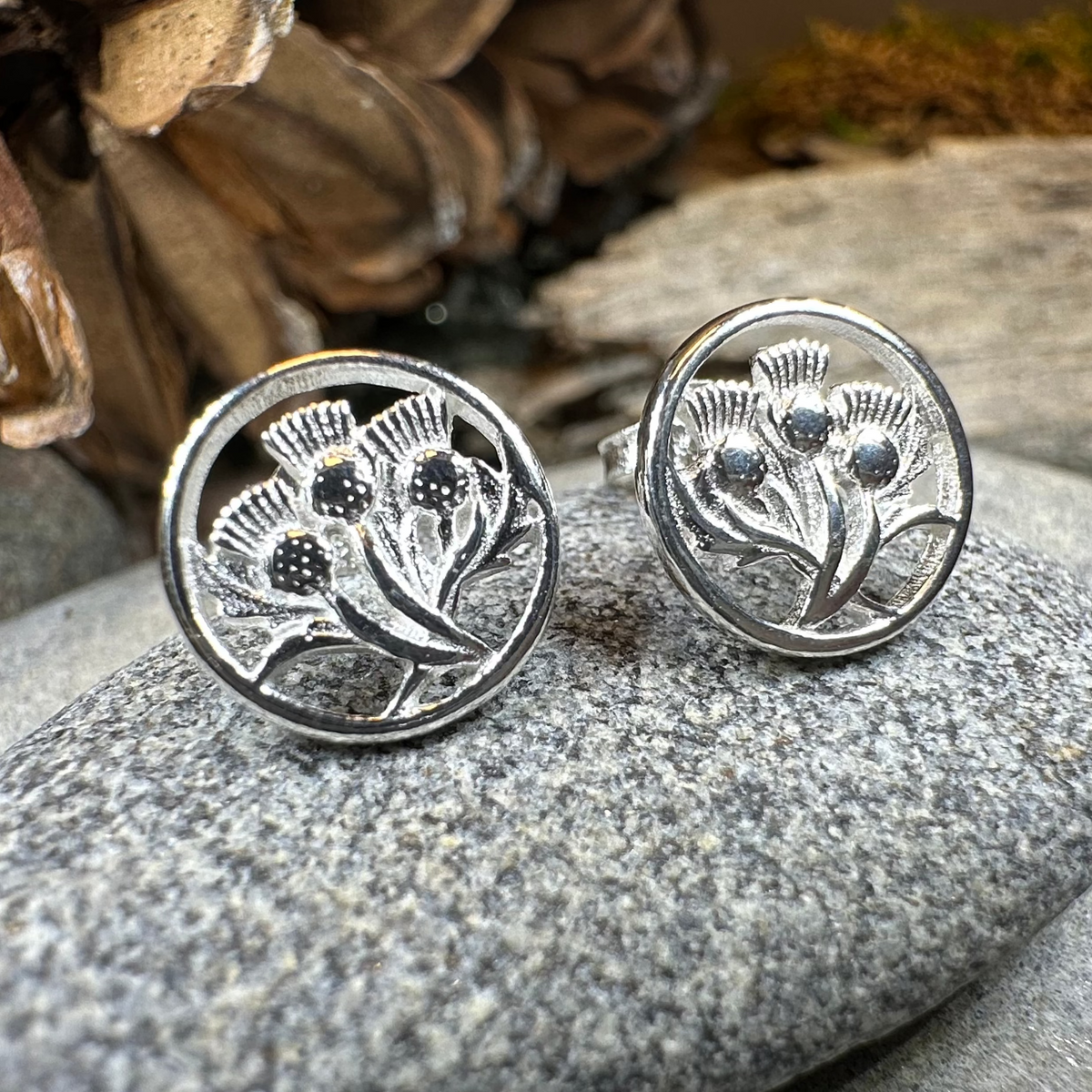 Dolina Thistle Stud Earrings | Post Earrings | Wiccan Center