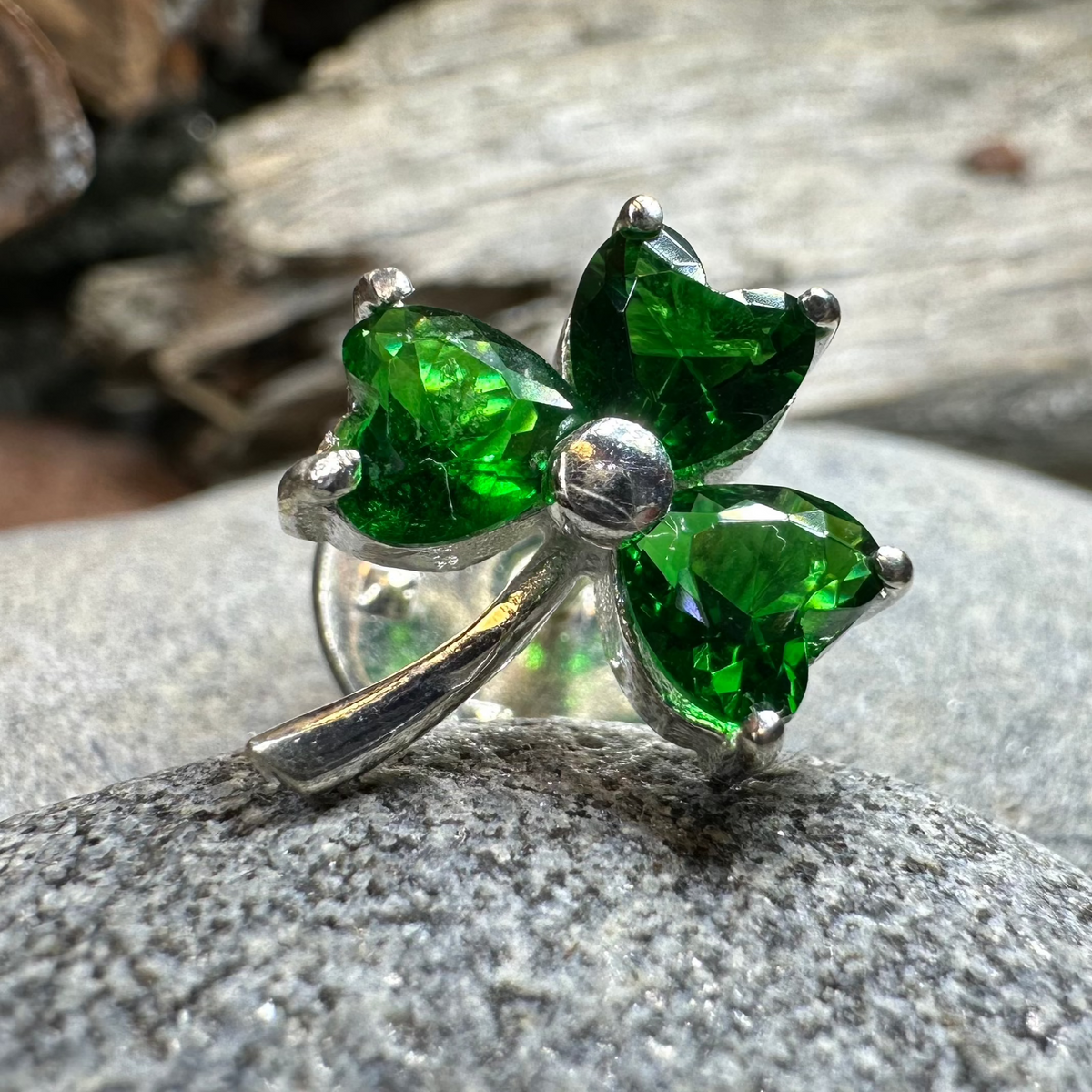 Irish Forever Shamrock Lapel Pin in Sterling Silver | Brooch | Wiccan Center