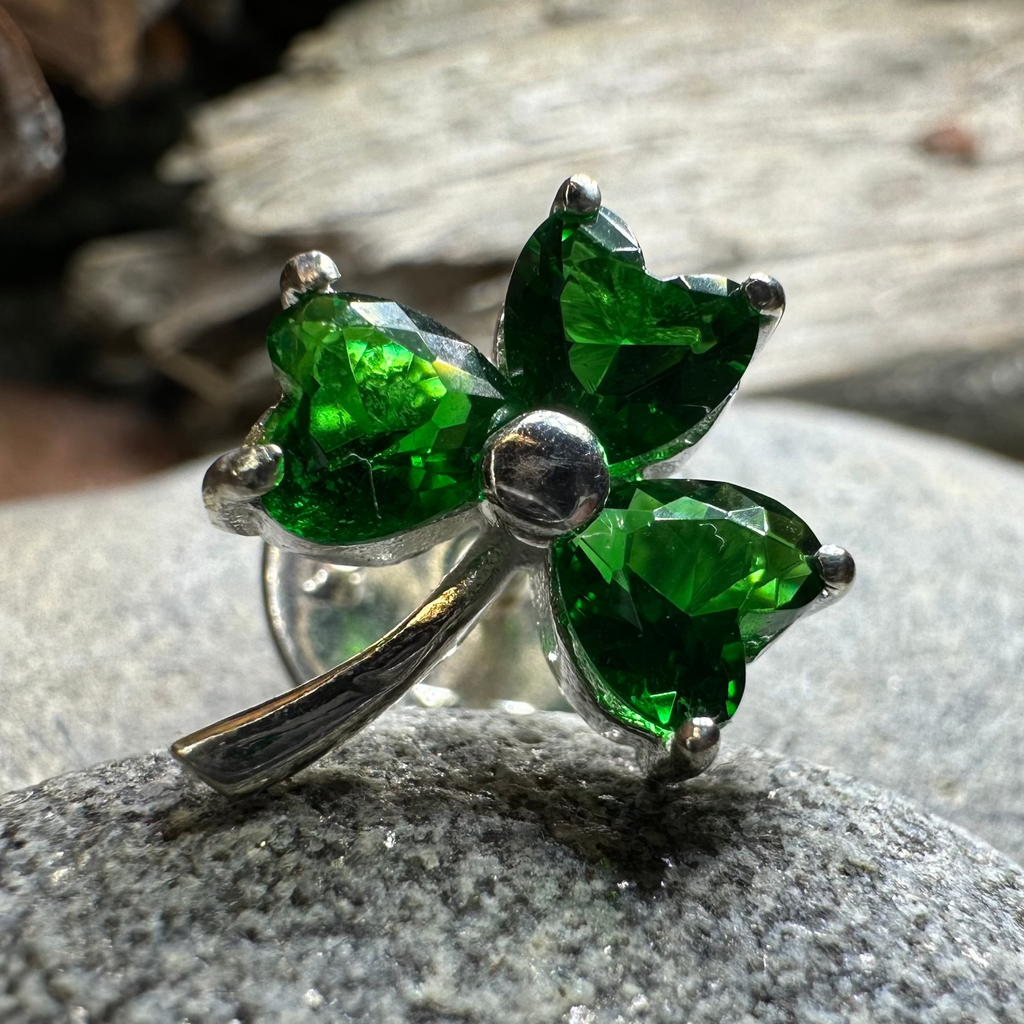 Irish Forever Shamrock Lapel Pin in Sterling Silver | Brooch | Wiccan Center