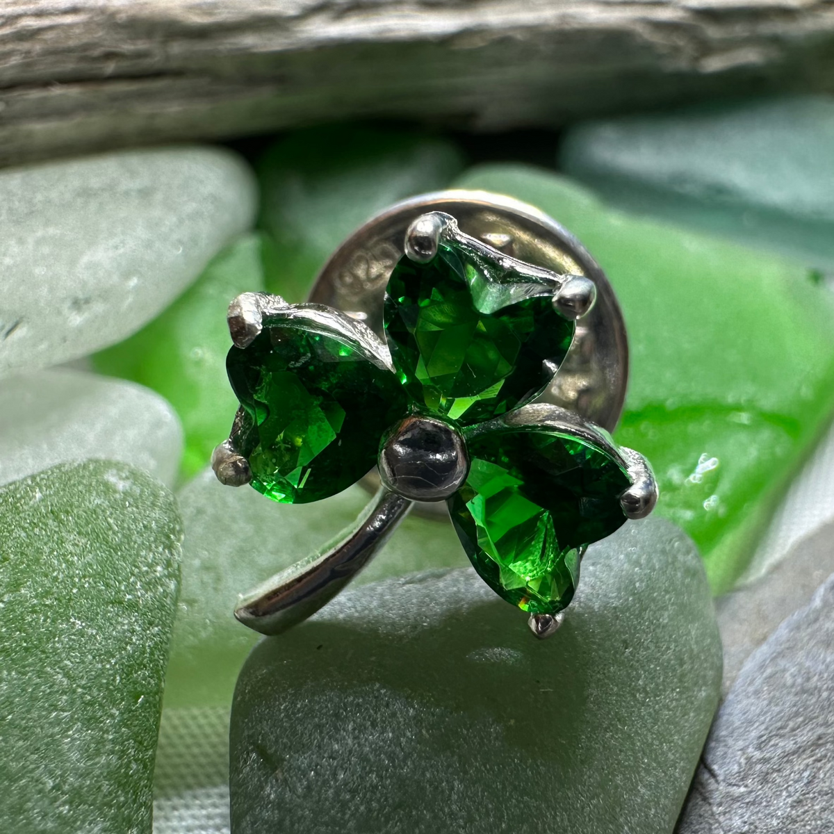 Irish Forever Shamrock Lapel Pin in Sterling Silver | Brooch | Wiccan Center