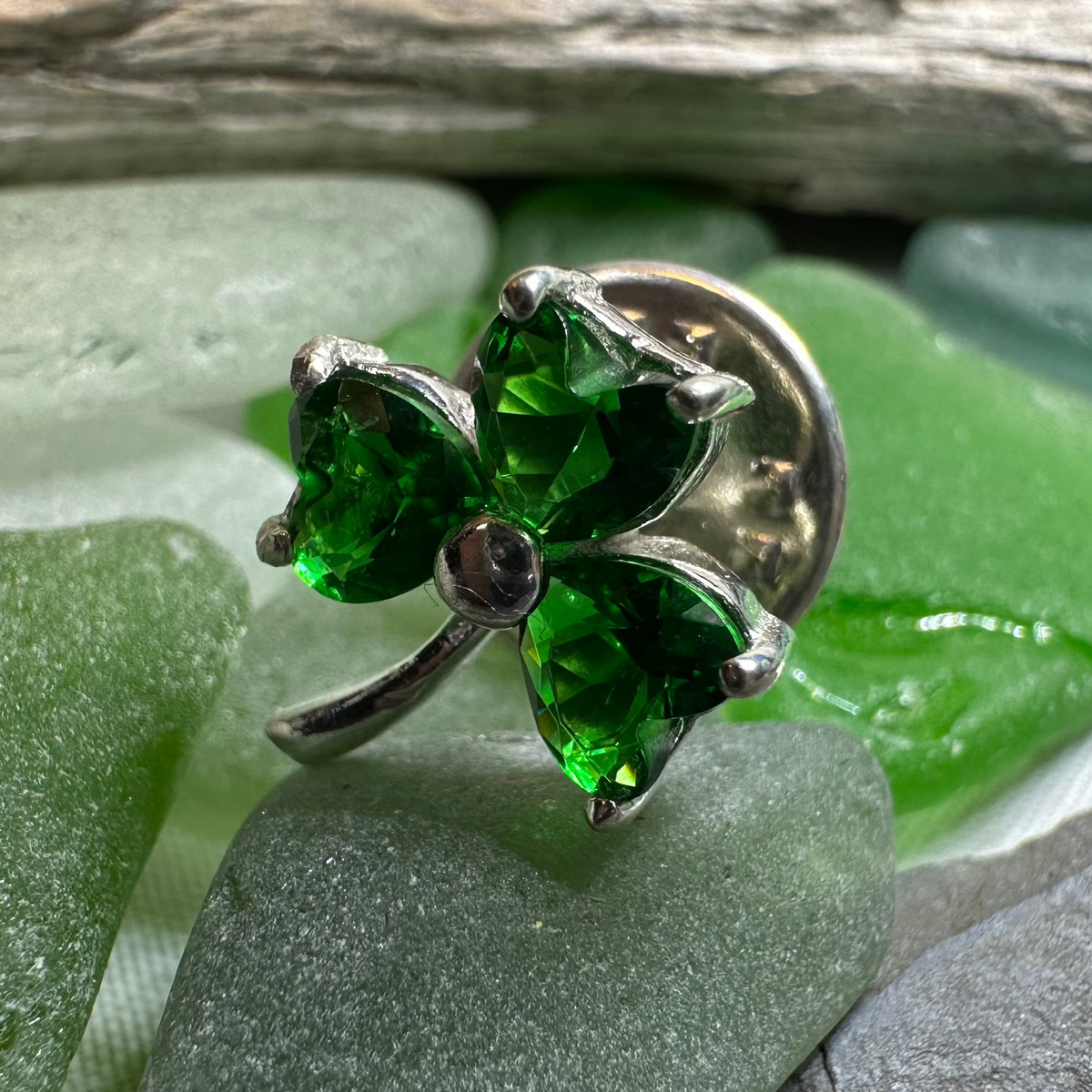 Irish Forever Shamrock Lapel Pin in Sterling Silver | Brooch | Wiccan Center