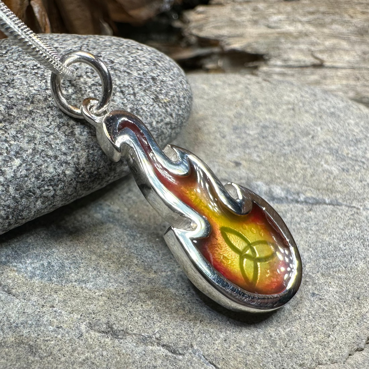 Mystical Celtic Flame Necklace - Handmade in Scotland | Pendant | Wiccan Center