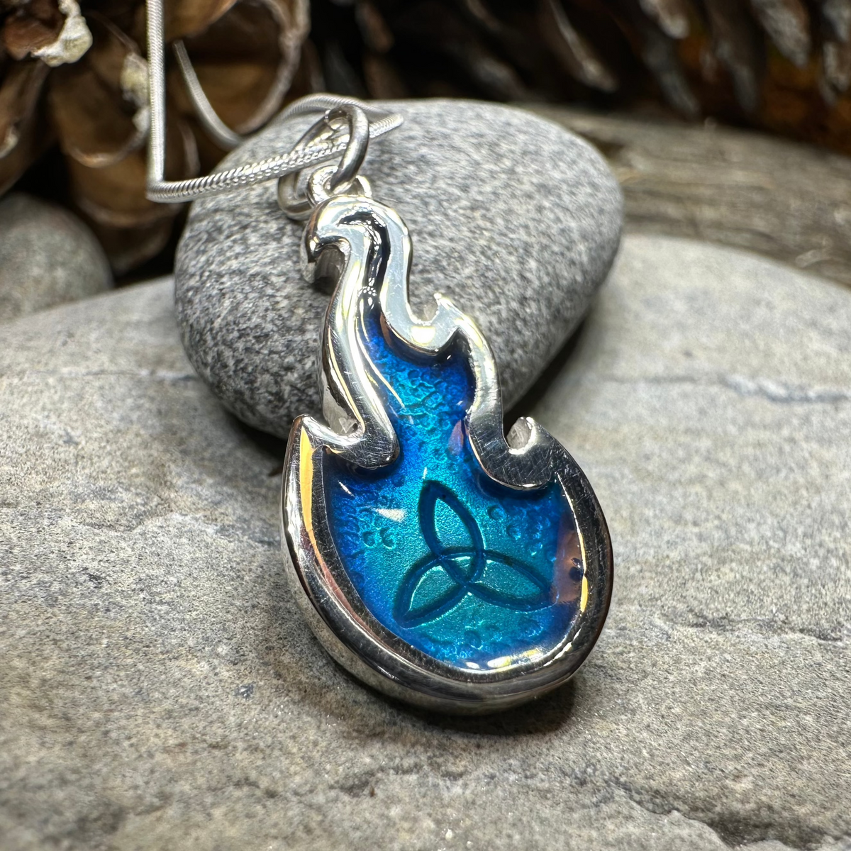 Mystical Celtic Flame Necklace - Handmade in Scotland | Pendant | Wiccan Center
