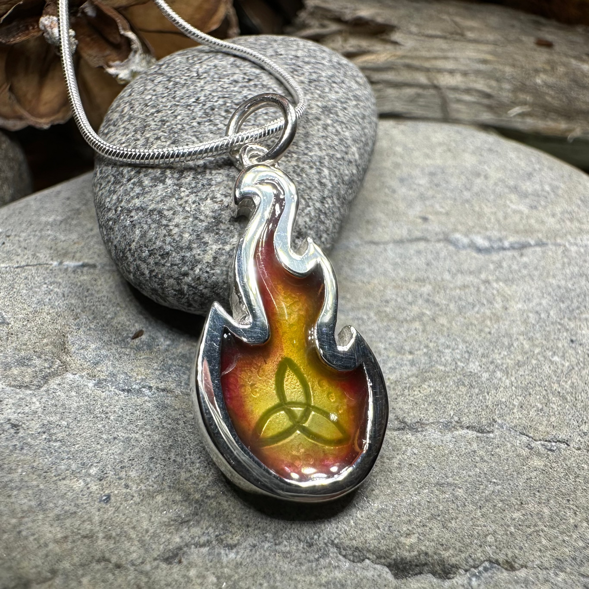 Mystical Celtic Flame Necklace - Handmade in Scotland | Pendant | Wiccan Center