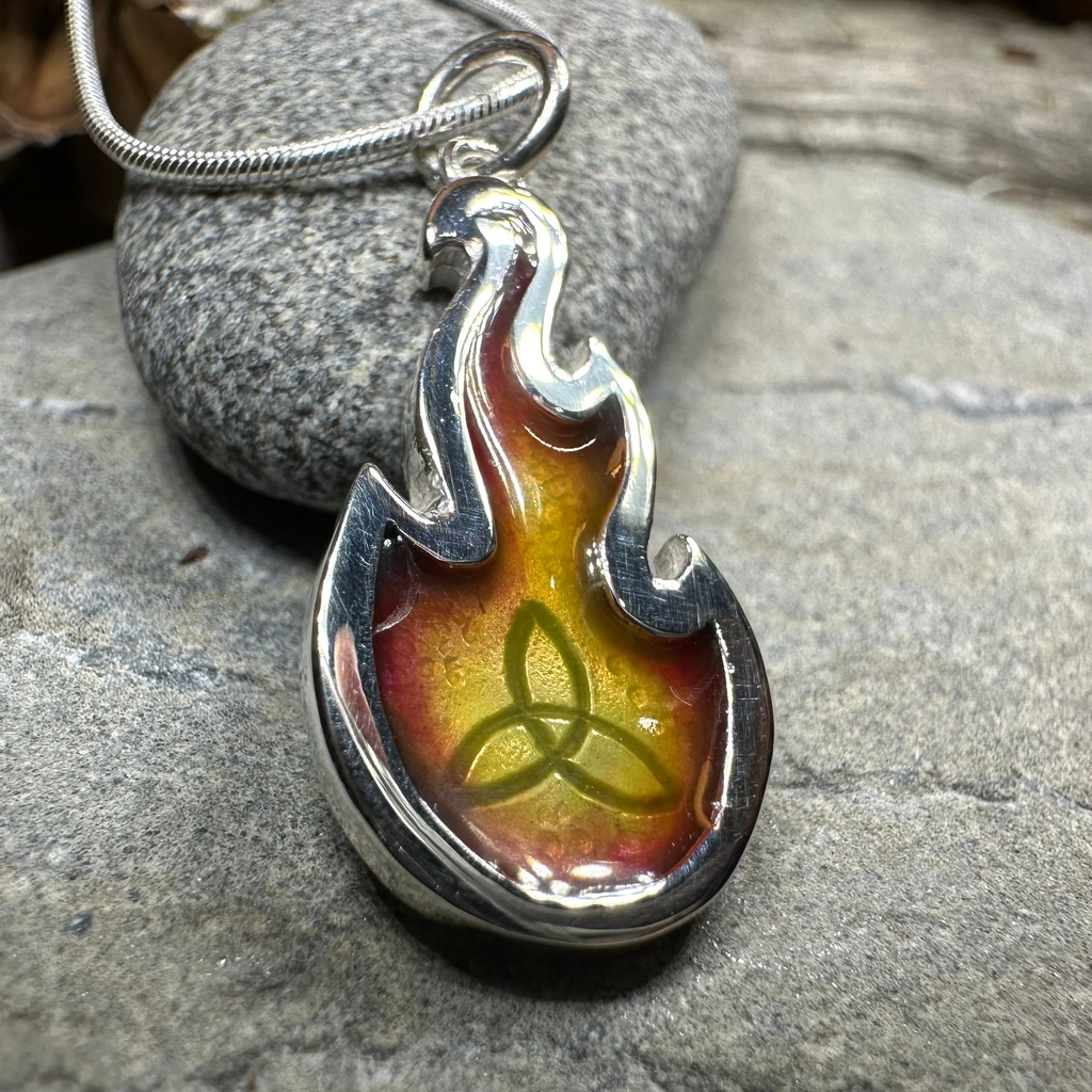 Mystical Celtic Flame Necklace - Handmade in Scotland | Pendant | Wiccan Center