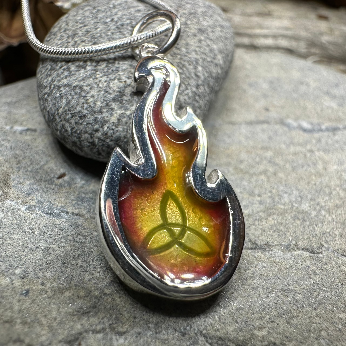 Mystical Celtic Flame Necklace - Handmade in Scotland | Pendant | Wiccan Center