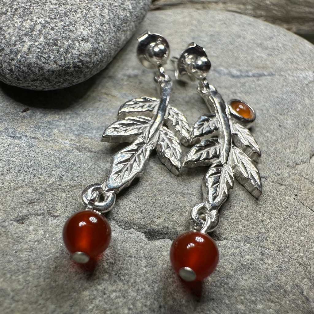 Rowan Tree of Life Earrings - Handmade in Scotland | Dangle Earrings | Wiccan Center