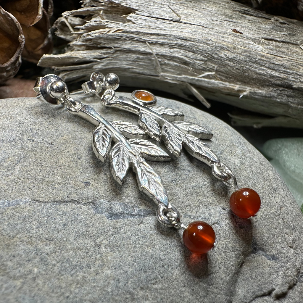 Rowan Tree of Life Earrings - Handmade in Scotland | Dangle Earrings | Wiccan Center