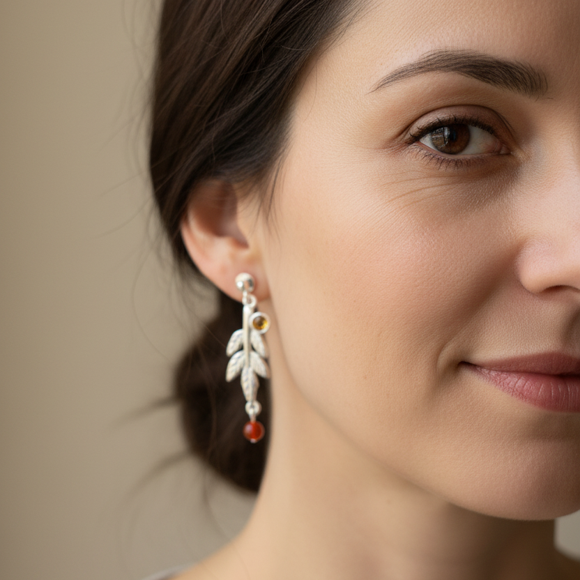 Rowan Tree of Life Earrings - Handmade in Scotland | Dangle Earrings | Wiccan Center