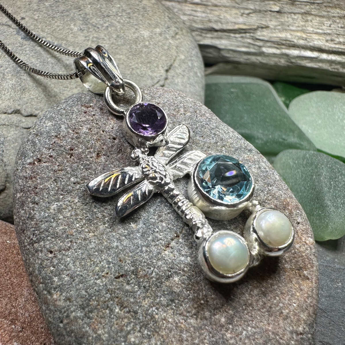 Morning Mist Dragonfly Necklace | Pendant | Wiccan Center