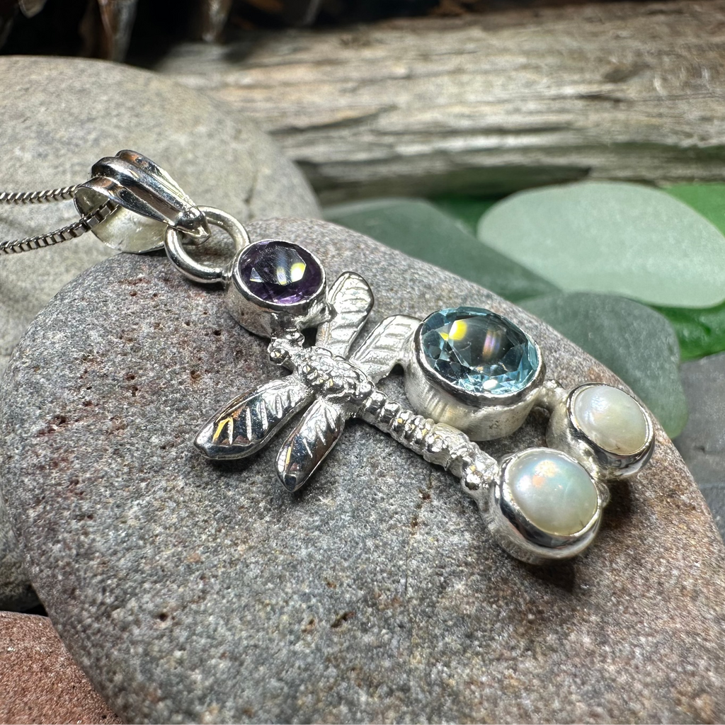 Morning Mist Dragonfly Necklace | Pendant | Wiccan Center