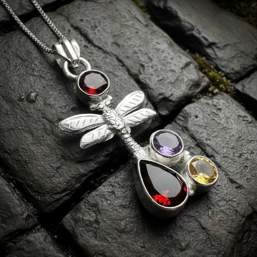 Morning Mist Dragonfly Necklace | Pendant | Wiccan Center