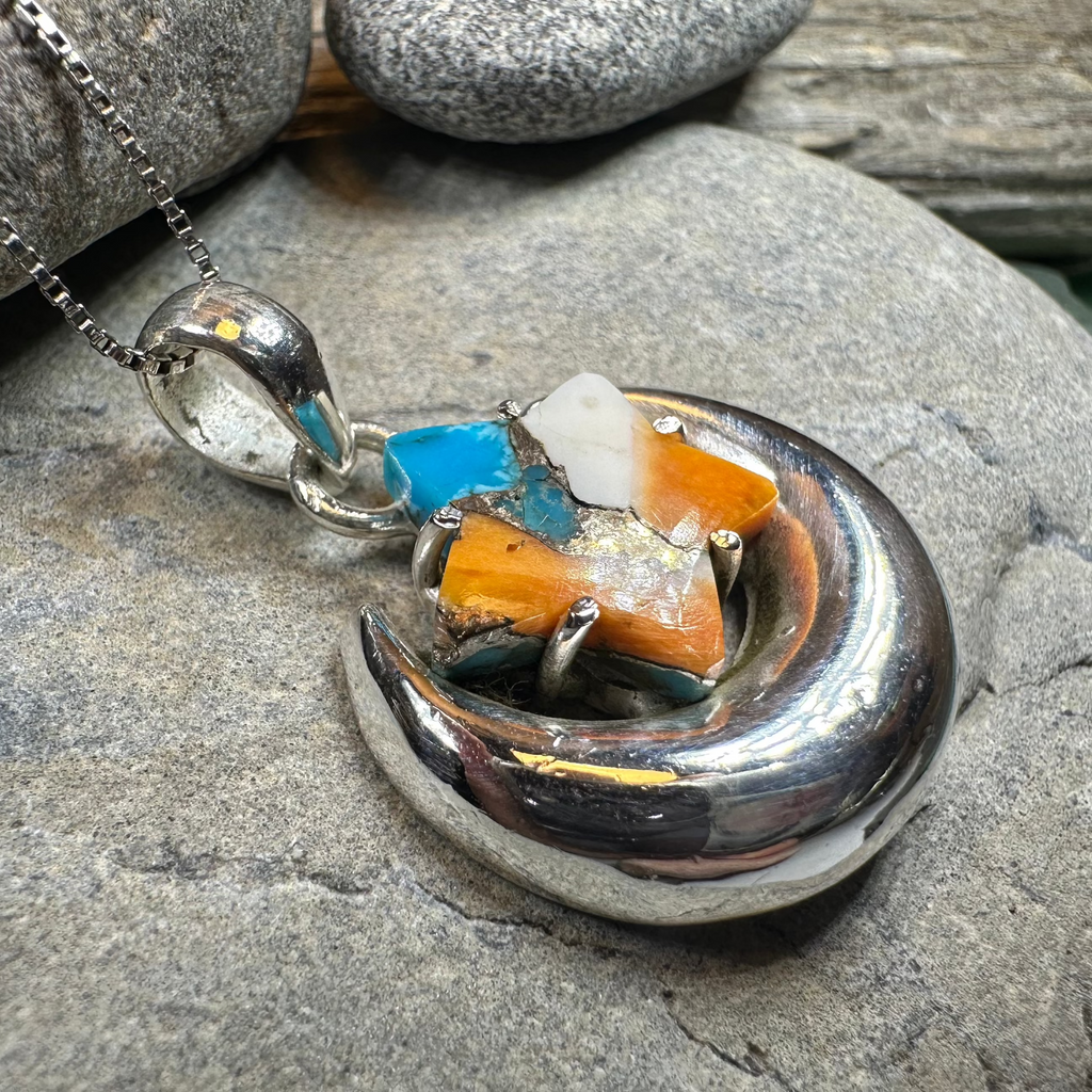 Dreamweaver Moon & Star Necklace | Pendant | Wiccan Center