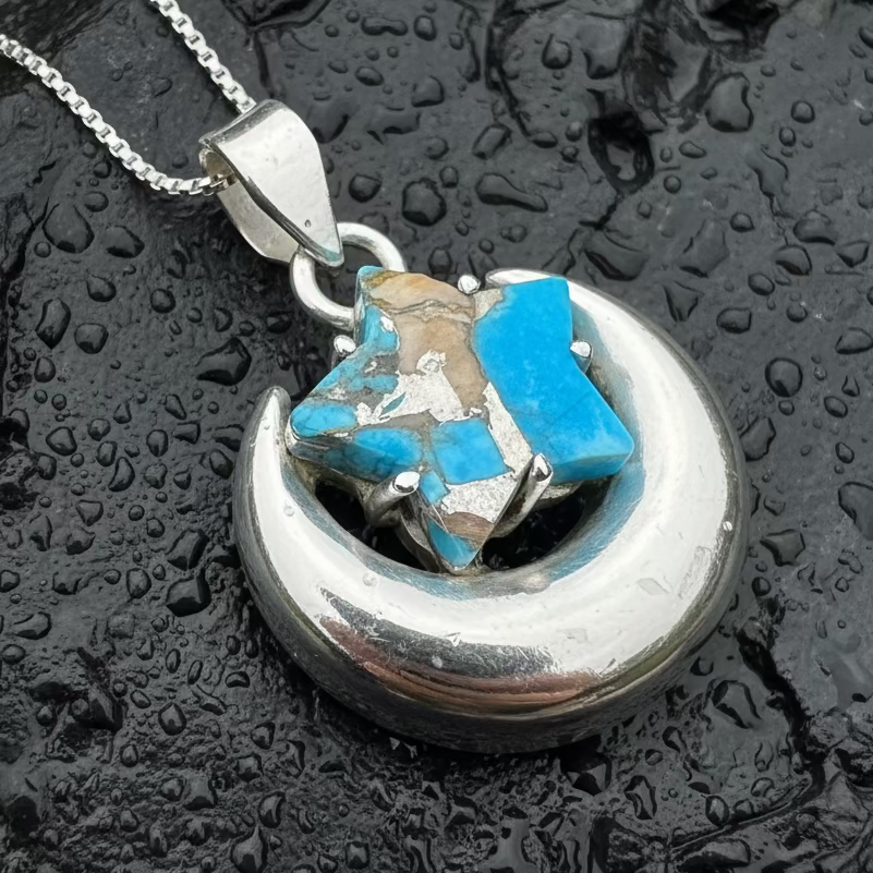 Dreamweaver Moon & Star Necklace | Pendant | Wiccan Center