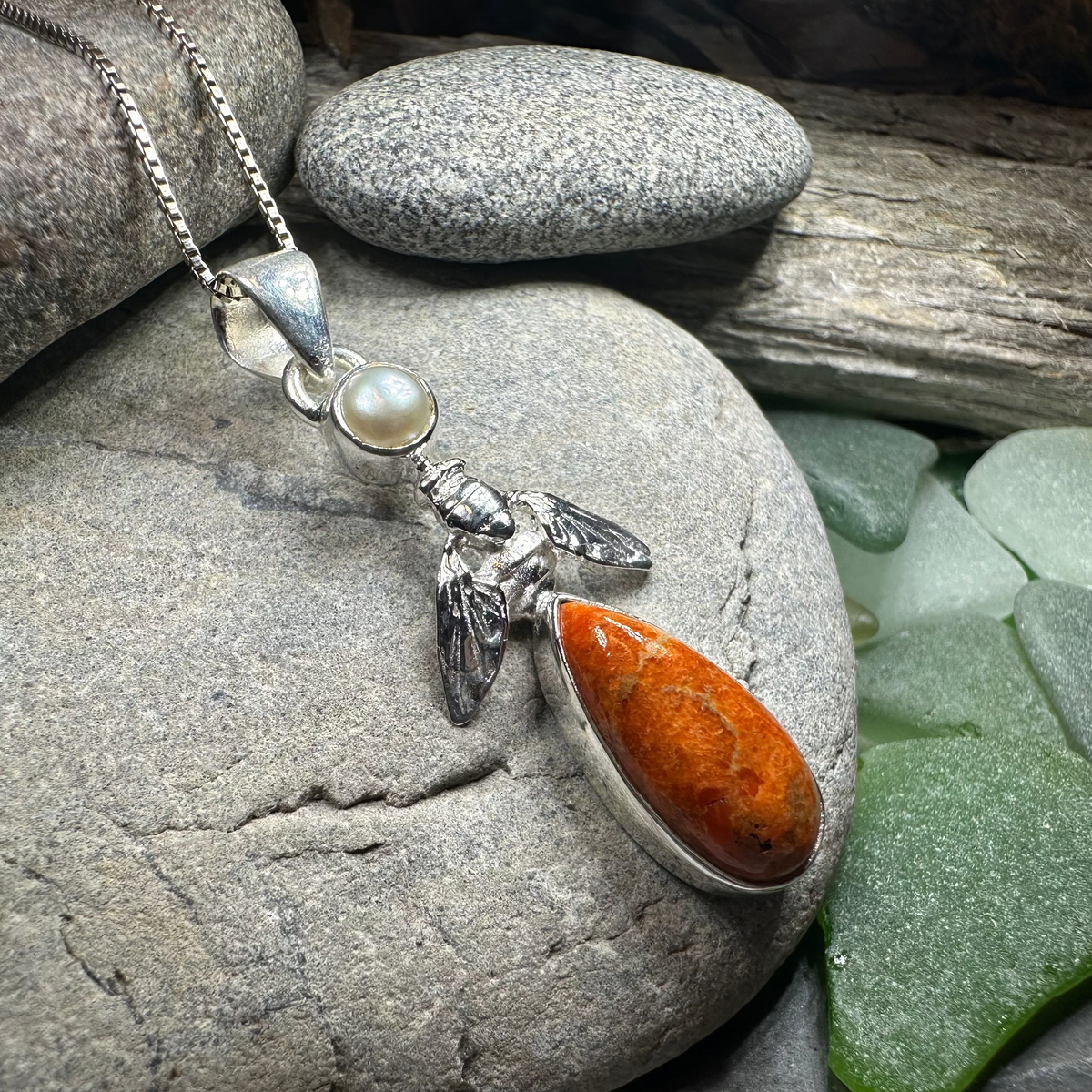 Summer Garden Bee Necklace | Pendant | Wiccan Center