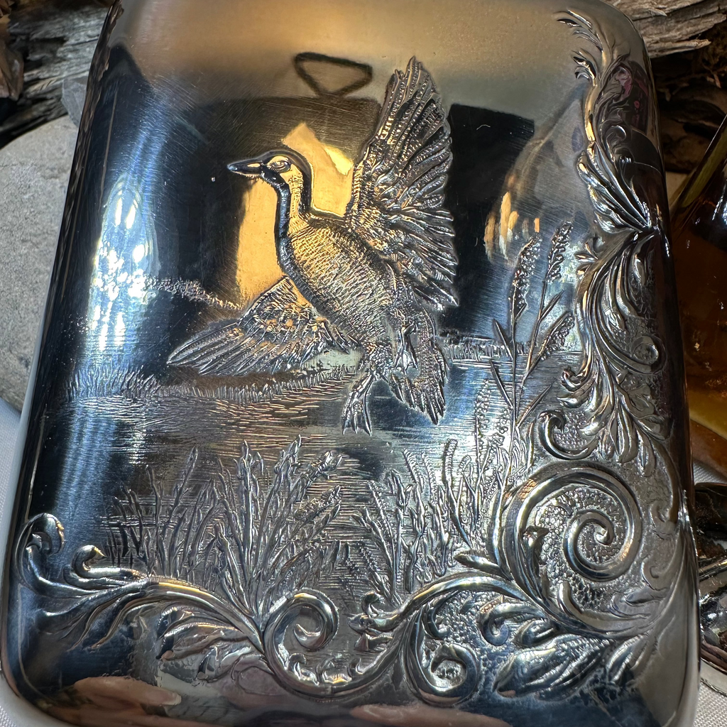Mallard Duck Pewter Hip Flask - Handmade in England | Gifts | Wiccan Center