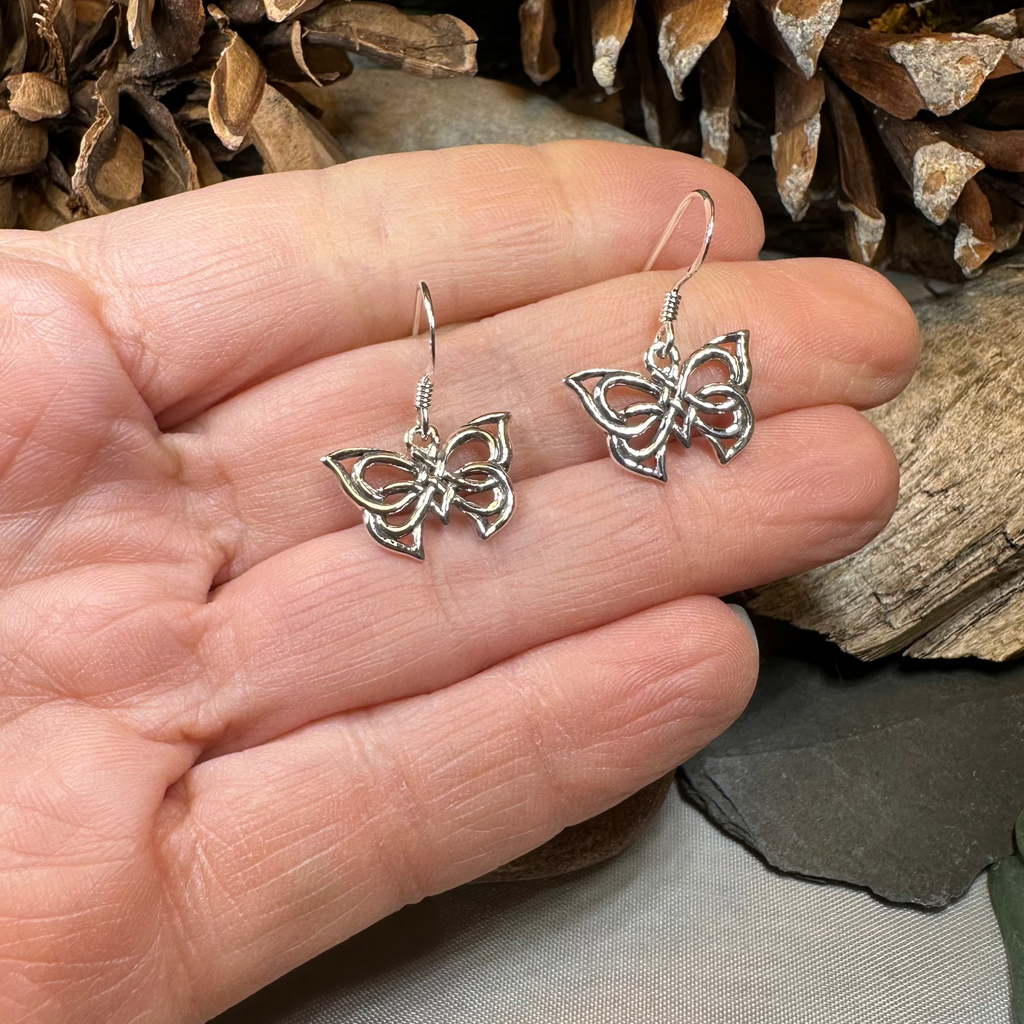 Flutter Celtic Butterfly Earrings | Dangle Earrings | Wiccan Center