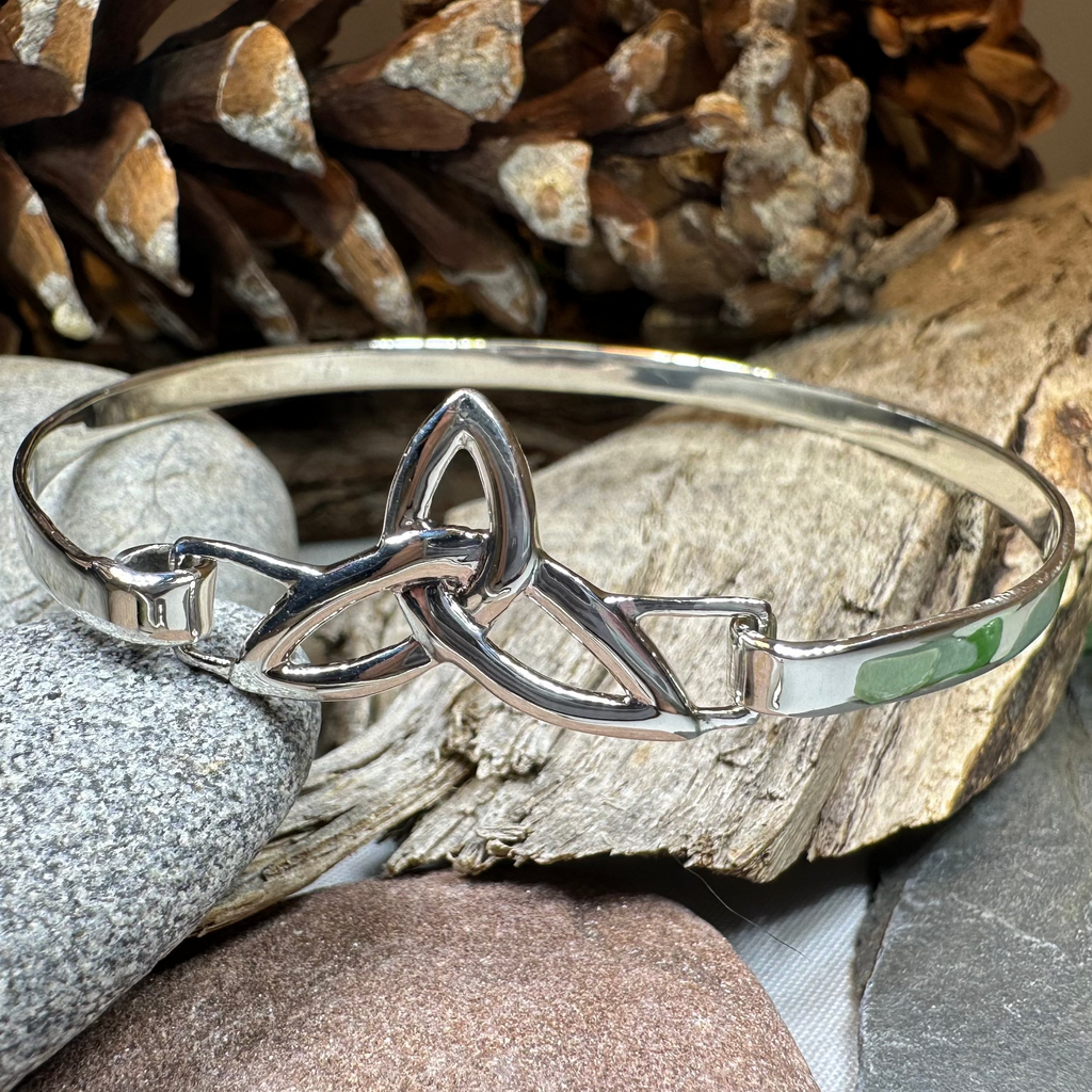 Celtic Triquetra Bracelet in Sterling Silver | Cuff Bracelet | Wiccan Center