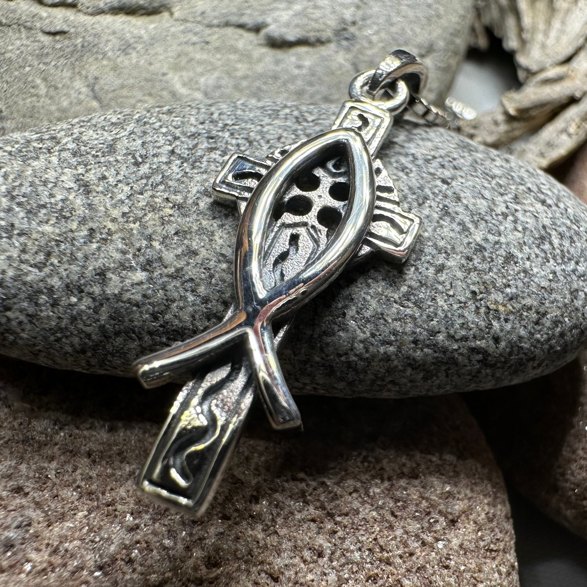 Ichthys Celtic Cross Necklace | Pendant | Wiccan Center