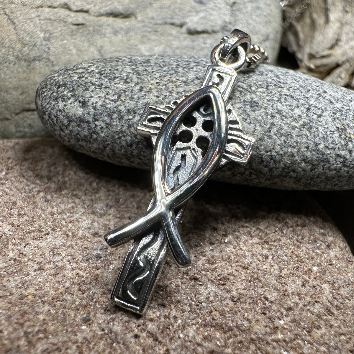 Ichthys Celtic Cross Necklace | Pendant | Wiccan Center